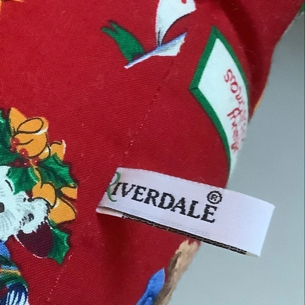 Riverdale Vintage Christmas Holiday Throw Pillow Made in USA‎